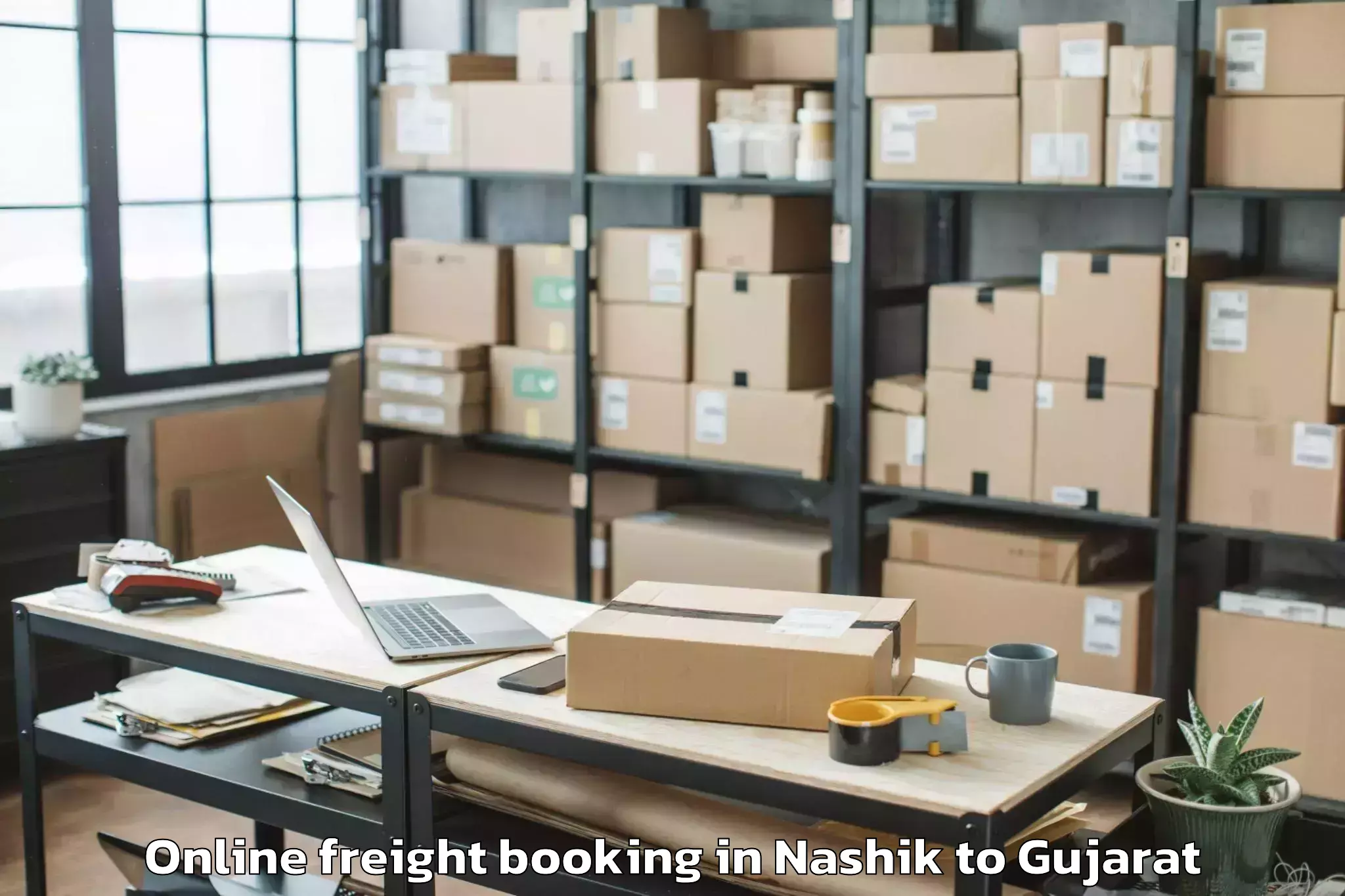 Easy Nashik to Porbandar Airport Pbd Online Freight Booking Booking